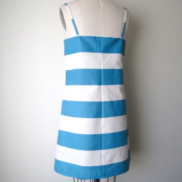 Blue and white striped handmade dress - Picture 2 of 4